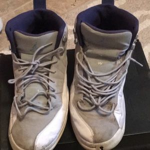Air Jordan 12s Grey University Blue beaters